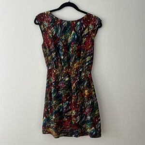Multicolor Abstract Print Women's Dress